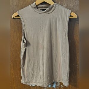 NWOT Brit & Bri Elegant Sleeveless Tan Tee